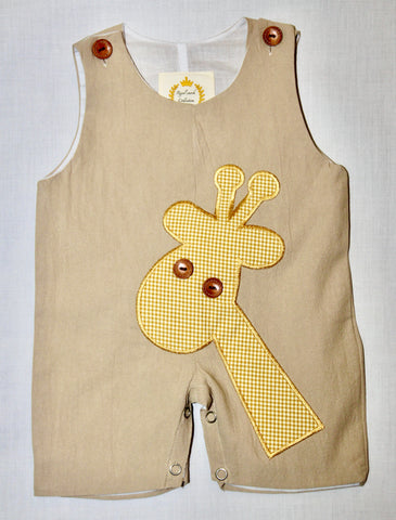 Light Brown Giraffe Romper