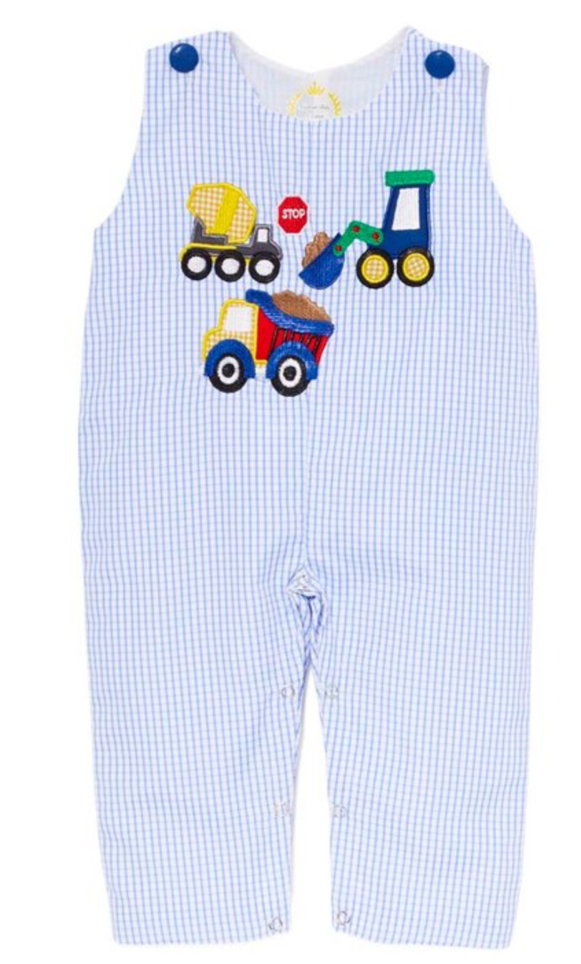 light blue plaid construction vehicle Longall