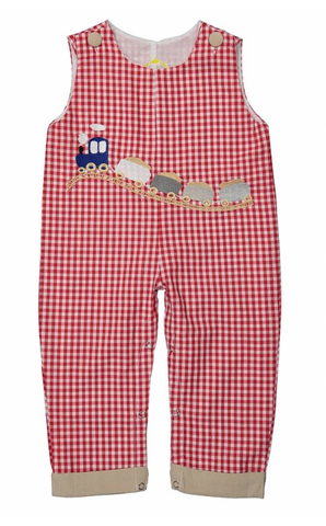 Red gingham train Longall